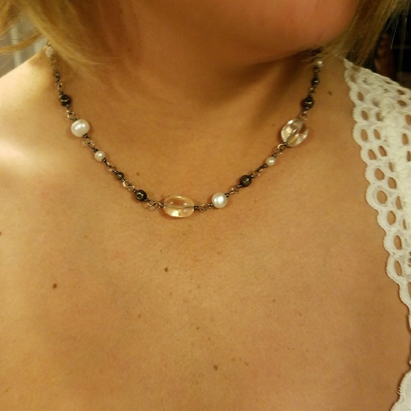 Silpada glass and pearl necklace - Picture 1 of 2